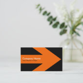 Carte De Visite Noir de la flèche v3 (orange) - (Debout devant)