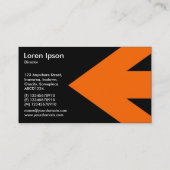Carte De Visite Noir de la flèche v3 (orange) - (Dos)