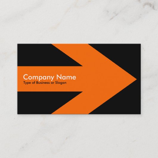 Carte De Visite Noir de la flèche v3 (orange) - (Devant)