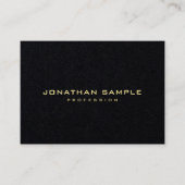 Carte De Visite Noir de la meilleure qualité des textes élégants (Devant)