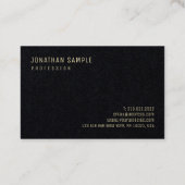 Carte De Visite Noir de la meilleure qualité luxueux de modèle (Dos)