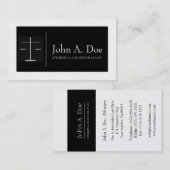 Carte De Visite Noir de mandataire/équilibre frontière de platine (Devant / Derrière)