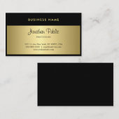 Carte De Visite Noir de manuscrit et luxe manuscrits avec du (Devant / Derrière)