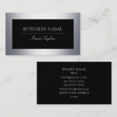 Carte De Visite Noir de Metall (Devant / Derrière)