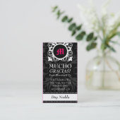 CARTE DE VISITE NOIR DE MONOGRAMME DE ROCKIN MUCHO (Debout devant)