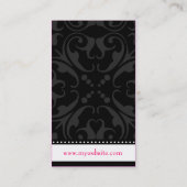 CARTE DE VISITE NOIR DE MONOGRAMME DE ROCKIN MUCHO (Dos)