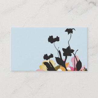 Carte de visite noir de pavots