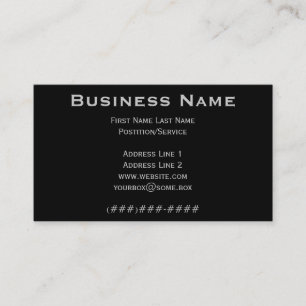 Carte De Visite Noir de Pitch