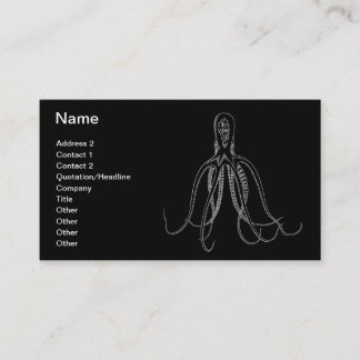 Carte de visite noir de poulpe