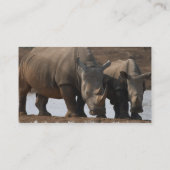 Carte de visite noir de rhinocéros (Dos)