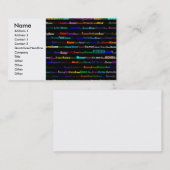 Carte de visite noir de Rome (Devant / Derrière)