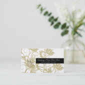 Carte De Visite Noir de spa de salon d'or (Debout devant)