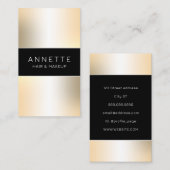 Carte De Visite Noir de ton doré (Devant / Derrière)