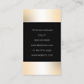 Carte De Visite Noir de ton doré (Dos)