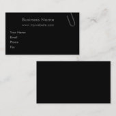 Carte de visite noir de trombone (Devant / Derrière)