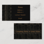 Carte de visite noir de velours (Devant / Derrière)