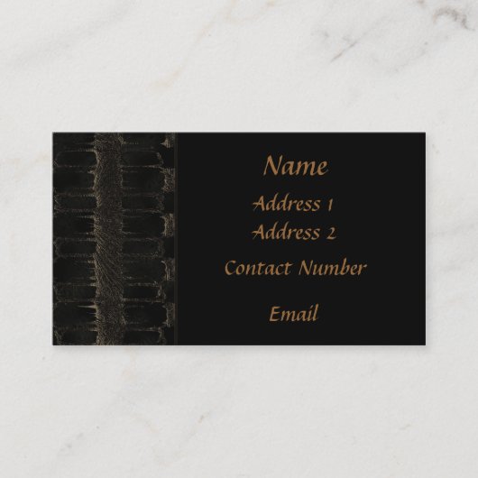 Carte de visite noir de velours (Devant)