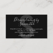 Carte De Visite Noir Dermaplaning post-soins Instruction post-soin (Devant)