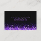 Carte de visite noir des lèvres violettes chatoyan (Dos)
