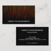 Carte de visite noir dramatique moderne (Devant / Derrière)