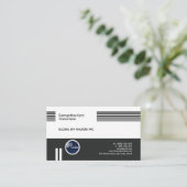 Carte de visite noir dynamique spectaculaire de (Debout devant)