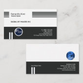 Carte de visite noir dynamique spectaculaire de (Devant / Derrière)