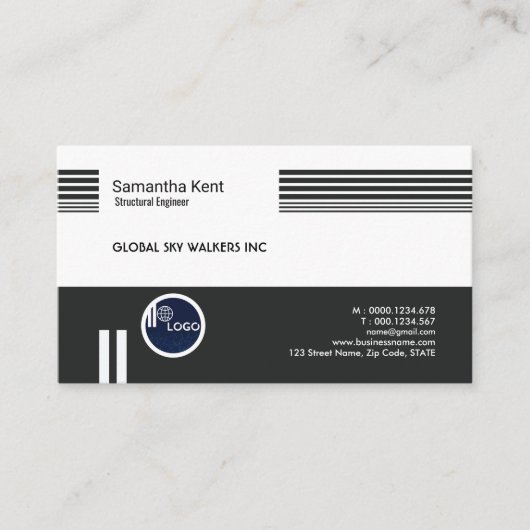 Carte de visite noir dynamique spectaculaire de (Devant)