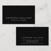 Carte de visite noir Elegance moderne (Devant / Derrière)