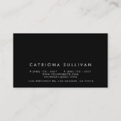 Carte de visite noir Elegance moderne (Dos)