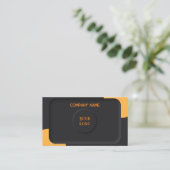 Carte De Visite Noir élégant (Debout devant)