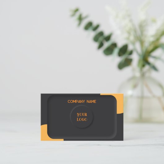 Carte De Visite Noir élégant (Debout devant)