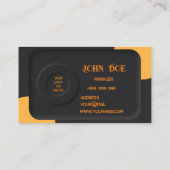 Carte De Visite Noir élégant (Dos)