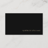 carte de visite noir élégant (Devant)