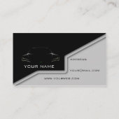 Carte De Visite Noir élégant (Dos)
