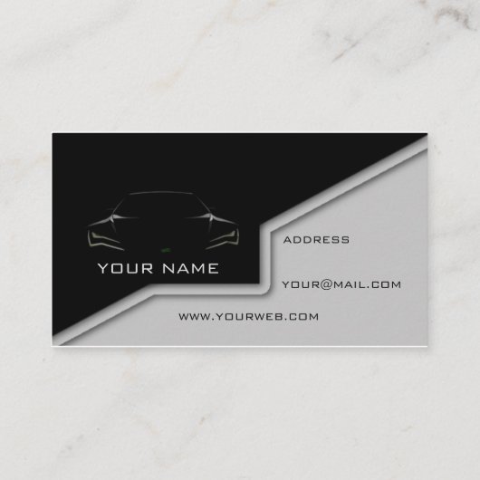 Carte De Visite Noir élégant (Dos)