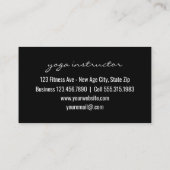 Carte De Visite Noir élégant Boho d'or de mandala de l'instructeur (Dos)