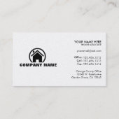 Carte De Visite Noir élégant et immobiliers d'or (Dos)