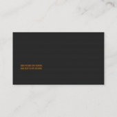 Carte de visite noir élégant moderne de guitare de (Dos)