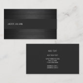 Carte de visite - noir en bois de plancher (Devant / Derrière)