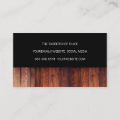 Carte De Visite Noir en bois rustique (Dos)