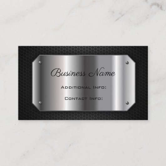 Carte De Visite Noir Et Acier (Devant)