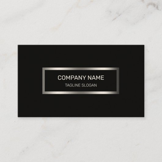 Carte De Visite Noir Et Argent (Devant)