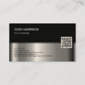 Carte De Visite Noir Et Argent (Dos)