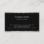 Carte De Visite Noir Et Argent (Dos)