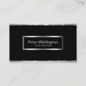 Carte De Visite Noir Et Argent (Devant)