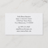 Carte de visite noir et argenté de platine (Dos)