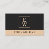 Carte de visite Noir Et Beige (Devant)