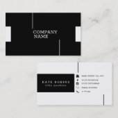 Carte De Visite Noir Et Blanc (Devant / Derrière)
