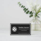 Carte de visite noir et blanc (Debout devant)