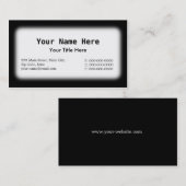 Carte De Visite Noir et blanc (Devant / Derrière)